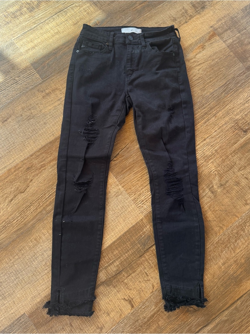 KanCan Black Distressed High-Rise Skinny Jeggings